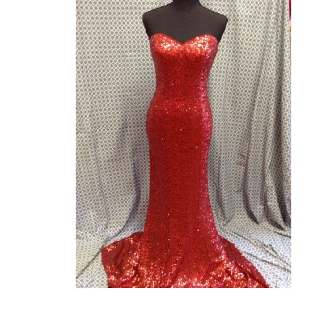 GLAMEROUS RED FAVIANA DRESS